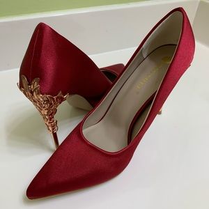 NEW BigTree Women Metallic Embellished Pumps/Heels